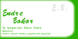 endre bokor business card